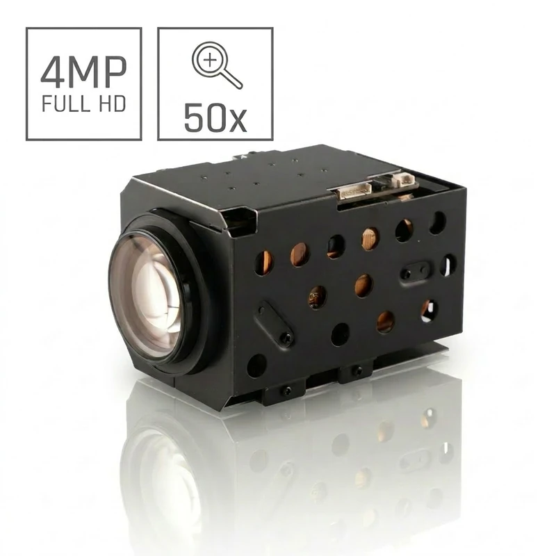 50x 4MP Black Light Full Color Network Camera Module